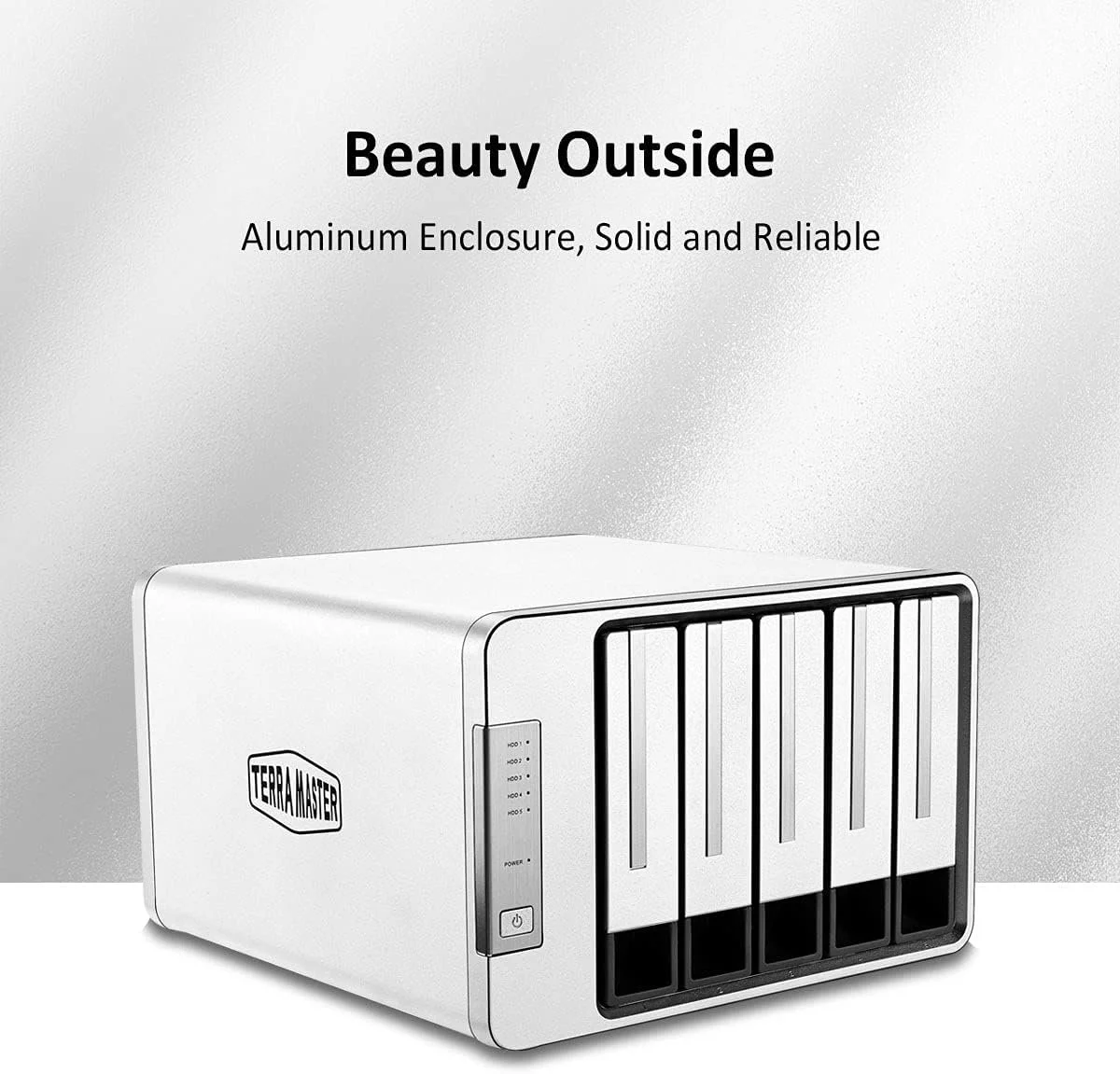 Дисковий масив х прямим підключенням Terramaster D5-300 Сріблястий, фото №4