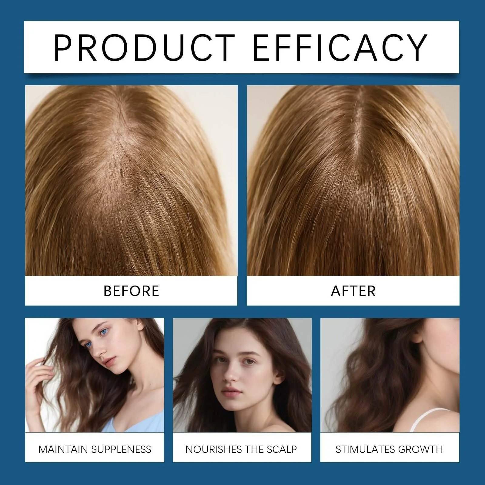 Сыворотка для роста волос Roll On, 30 мл*2, роллерная сыворотка для волос, блокирующая сыворотка для кожи головы, стимулирует поток кислорода, уменьшает выпадение волос, для всех типов волос, фото №4