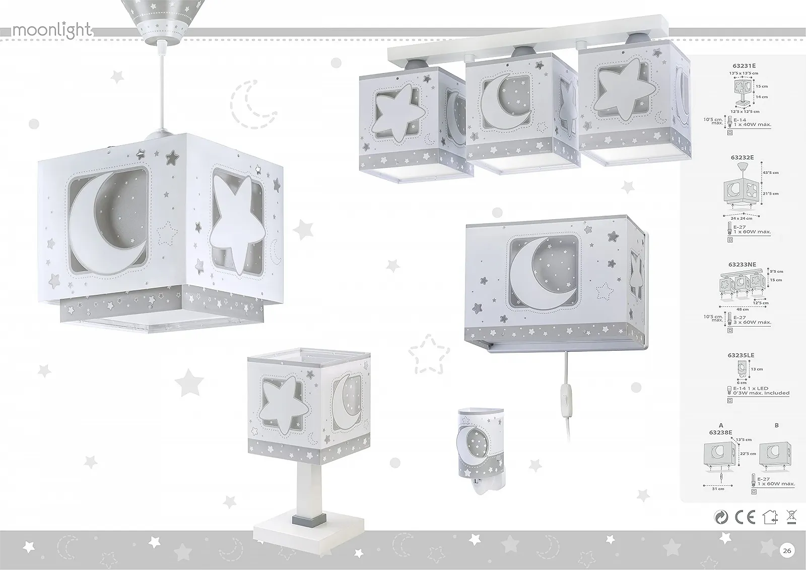 Дитячий світильник 63534 Залізниця 3x E27, фото №6