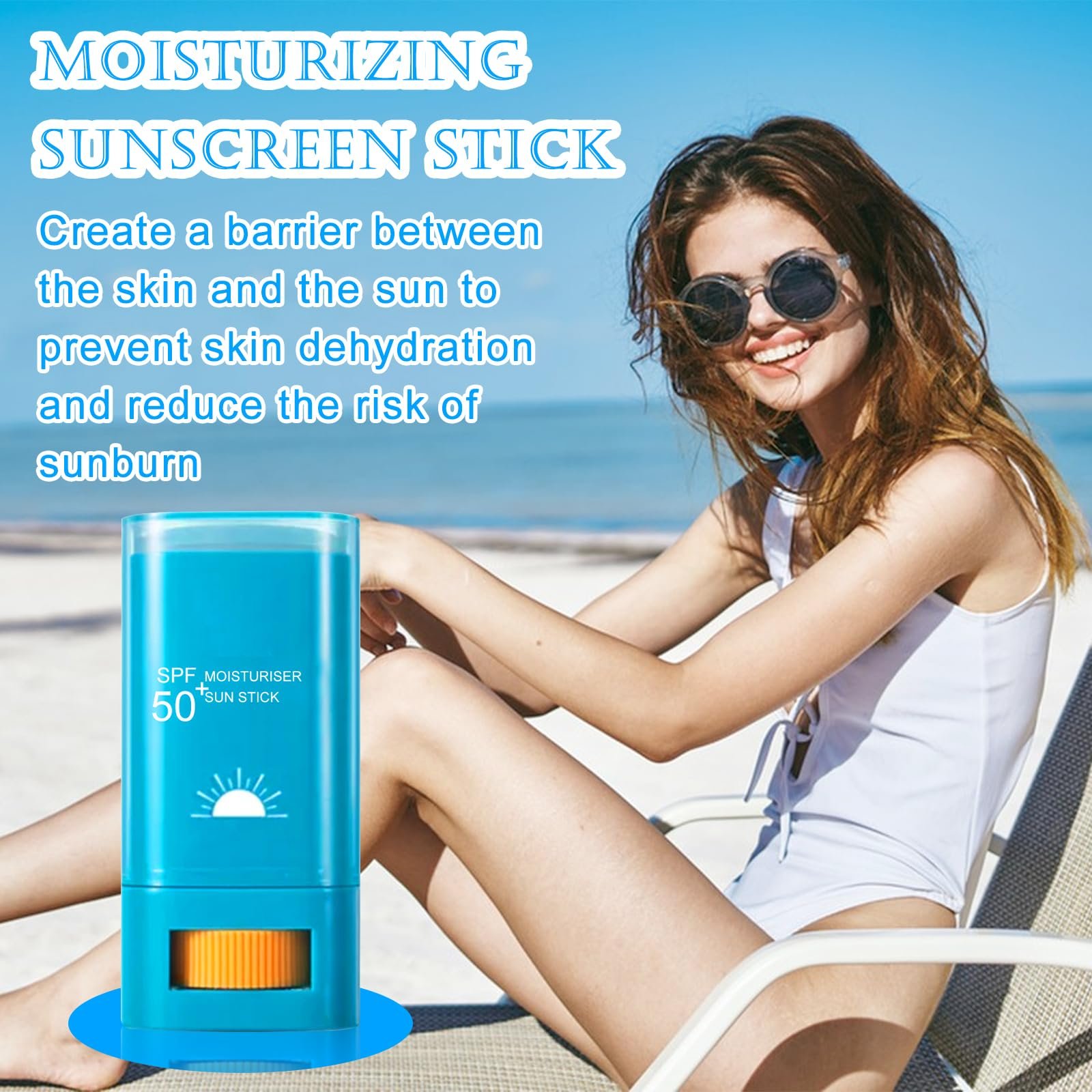 Сонцезахисний стік GAROMIA SPF50, зволожуючий та зміцнюючий шкіру, простий у використанні сонцезахисний засіб для всіх типів шкіри, фото №5