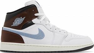 Кросівки Air Jordan 1 Retro Mid SE 'Brown Blue Grey' 40.5 synthetic.ua - Фото 1