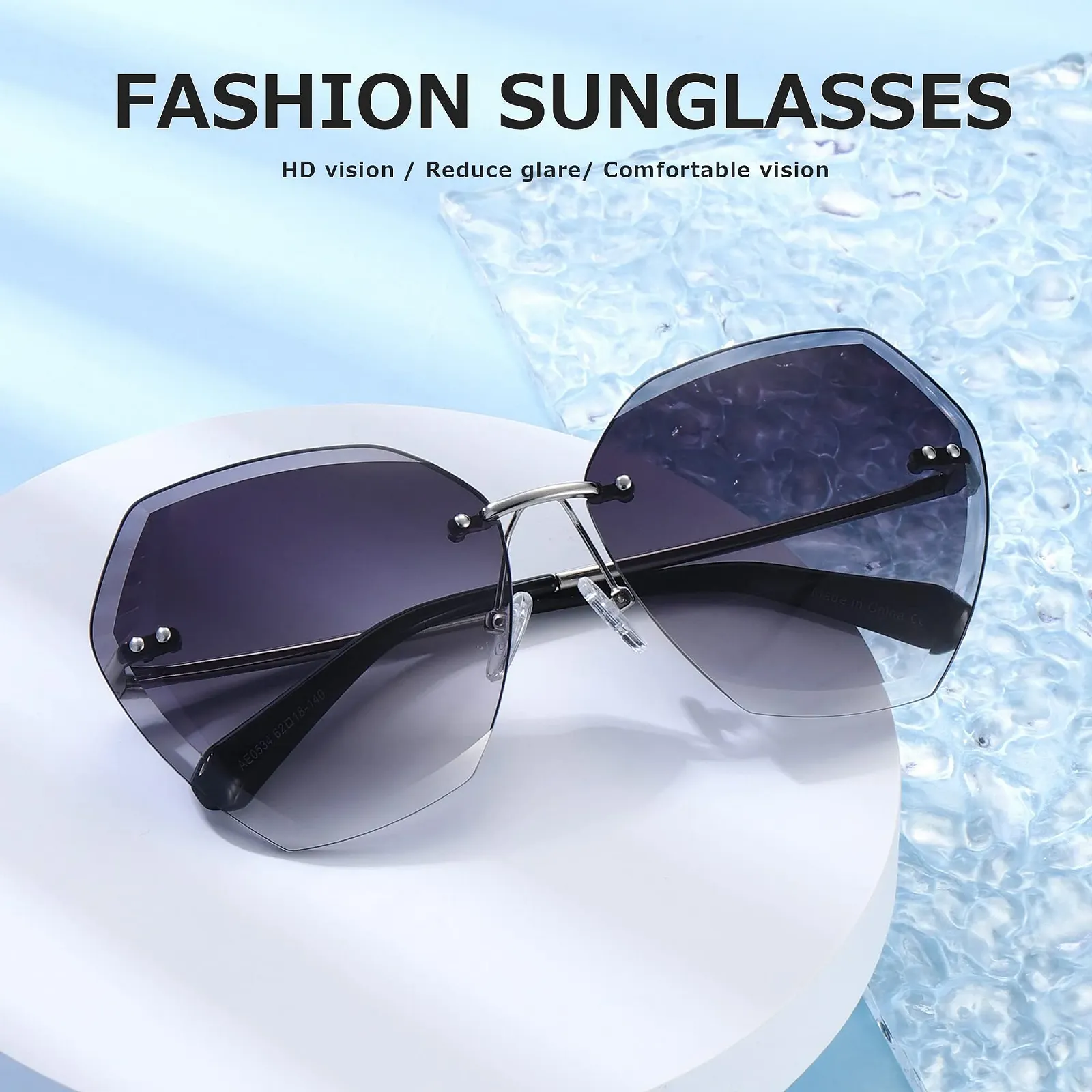 Сонцезахисні окуляри Без оправи Kimorn AE0534, фото №2