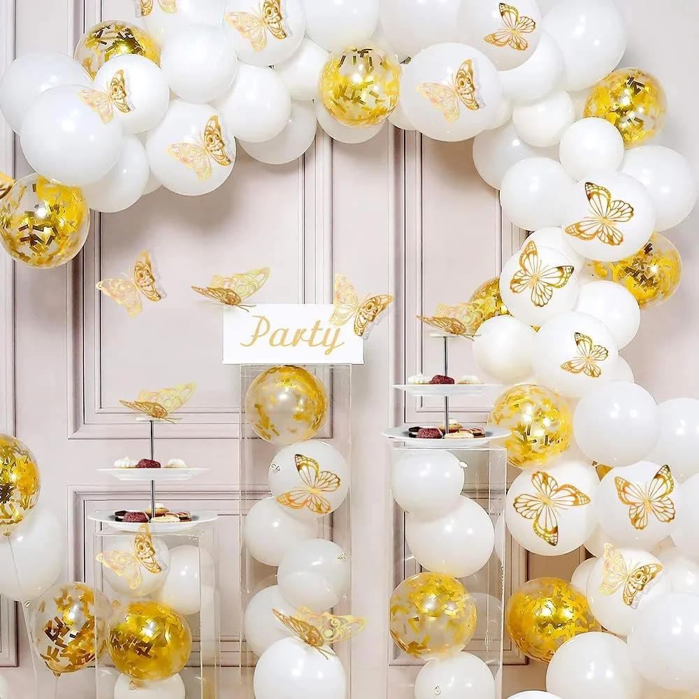 Декоративні наклейки на стіну Метелики 3D 72 штуки для декору кімнат та тортів, фото №5