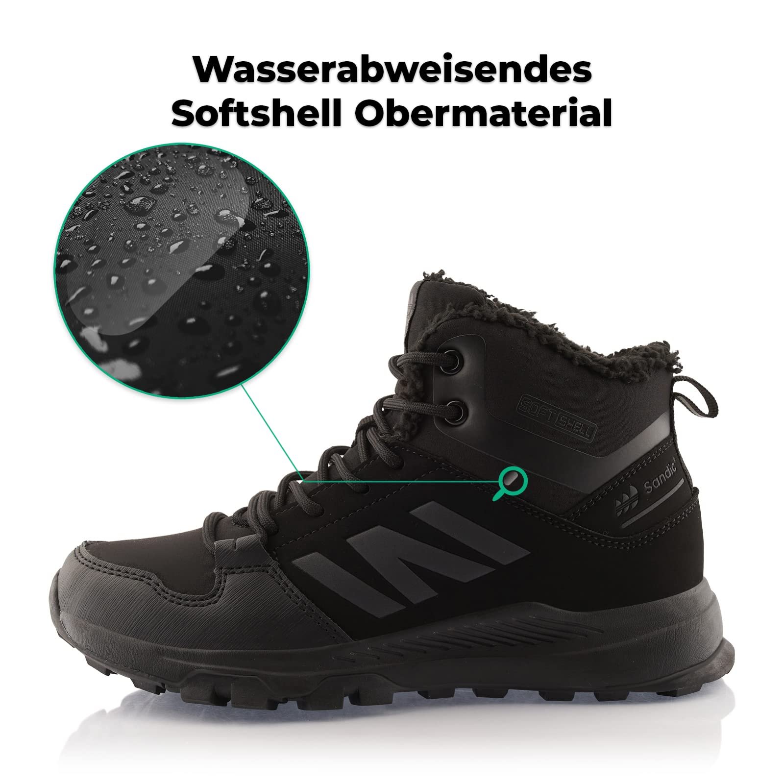 Ботинки Fusskleidung® для хайкинга, утепленные, зимние, софтшелл, фото №2
