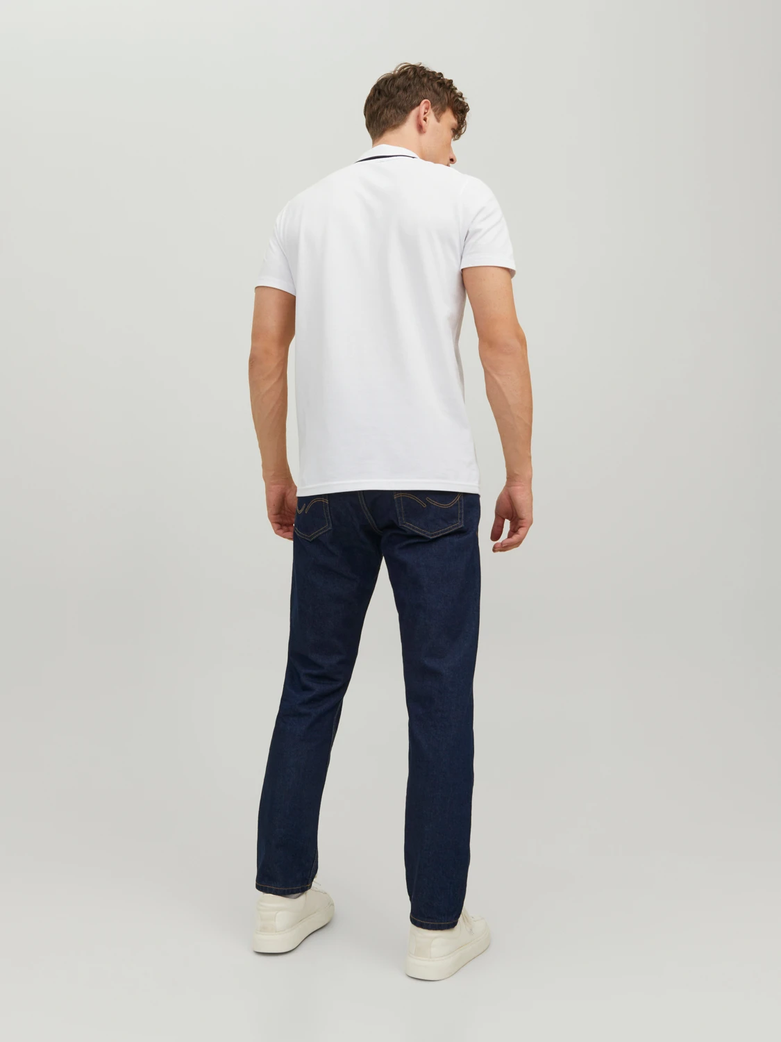 Рубашка-поло Jack&Jones JCOLOGAN POLO SS SS23 SN 12229382 Белый S, фото №2