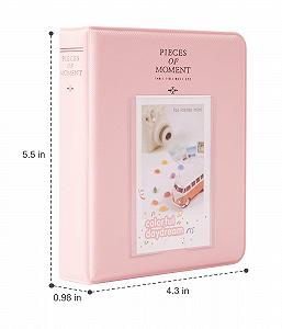 Набор фотоальбомов Goodsnetic 2 шт. 64 кармана для Fujifilm Instax Mini Розовый synthetic.ua - Фото 1