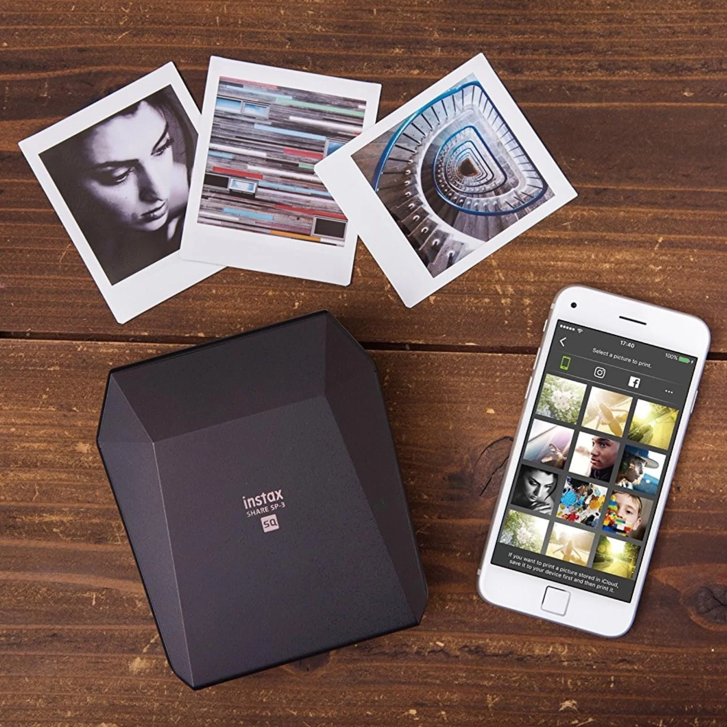 Портативний фотопринтер Fujifilm Instax Share SP-3 SQ (87111) Чорний, фото №5