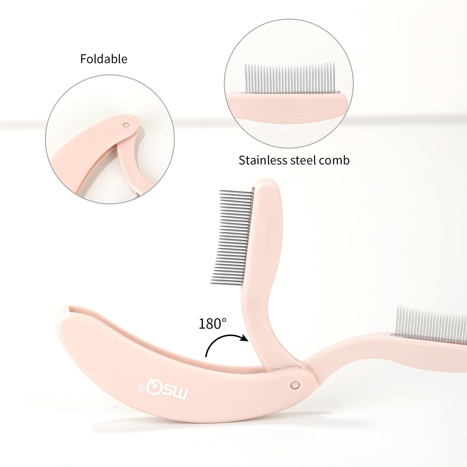 Щітка MSQ Comb Eyelash Separator Bow Eyebrow Grooming (бежевий), фото №4