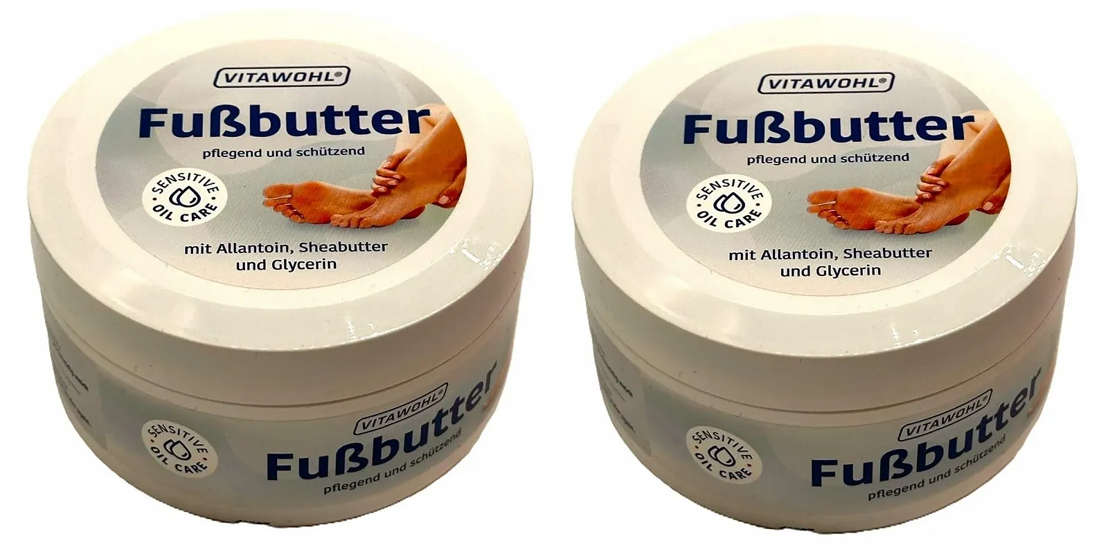 Крем-масло для ног Vitawohl с аллантоином, маслом ши и глицерином 2 x 250 мл Упаковка из 2 шт., фото №1 Крем-масло для ног Vitawohl с аллантоином, маслом ши и глицерином 2 x 250 мл Упаковка из 2 шт., фото №1