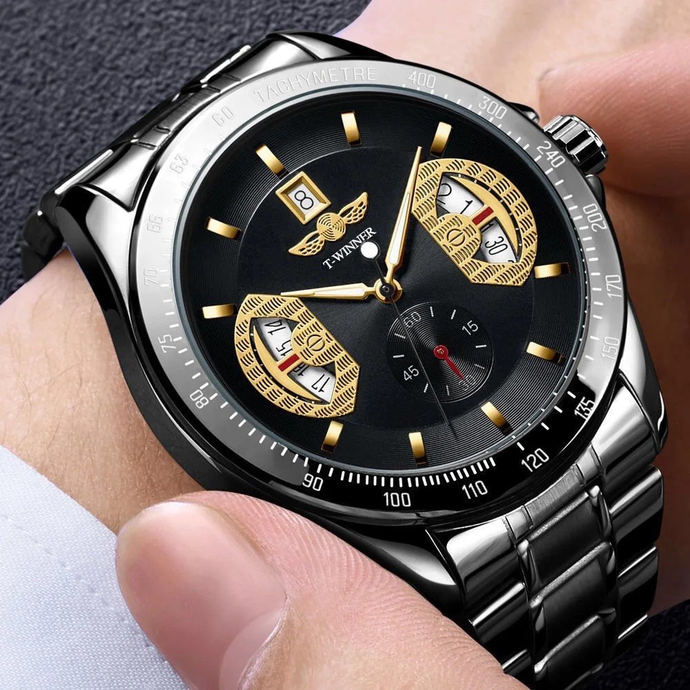 Годинник Winner 8267 Чорний, фото №2