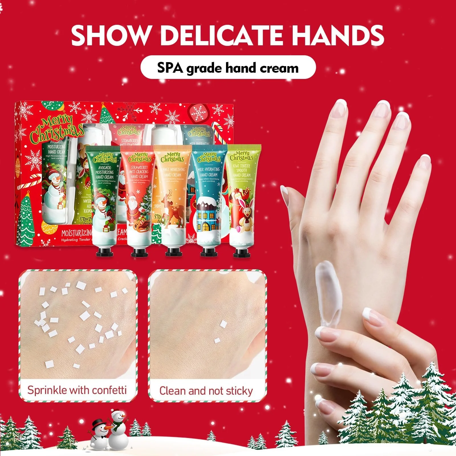 Крем для рук Різдвяний набір з 5 міні-кремів для рук, фото №4