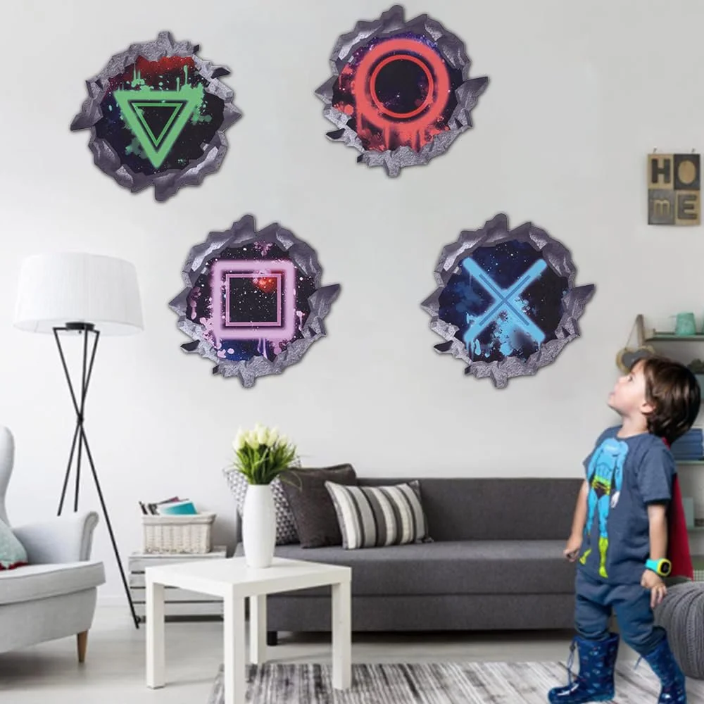 Наклейка на стіну Gamer Poster 3D Відеоігри ПВХ 28 см, фото №4