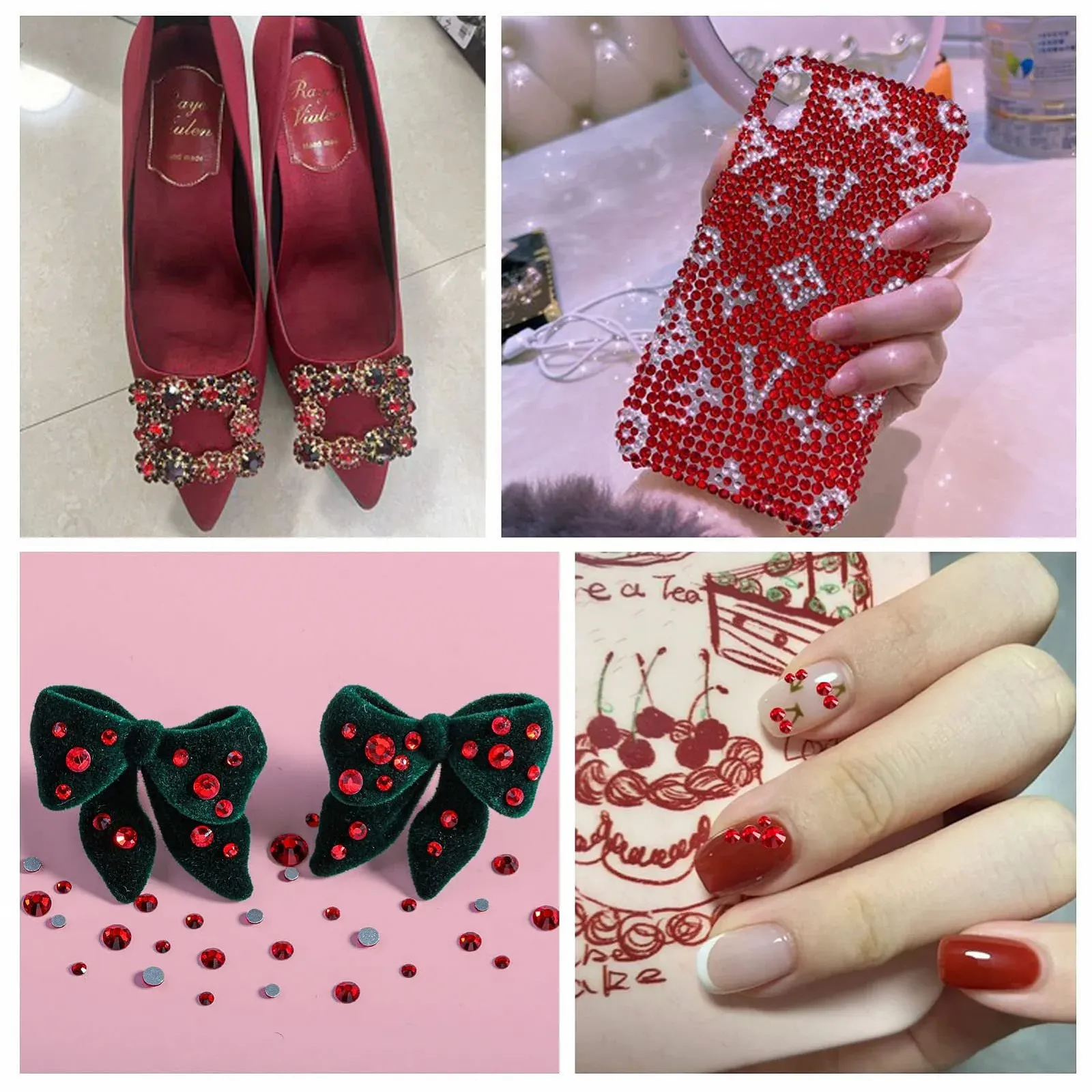 Стрази Плоскі Beadsland SS10 2.7-2.9 мм, Червоні, 1440 шт, фото №5