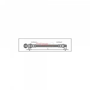 Тормозной шланг METZGER 4112314 для FORD, задний мост слева, задний мост справа - Фото 1