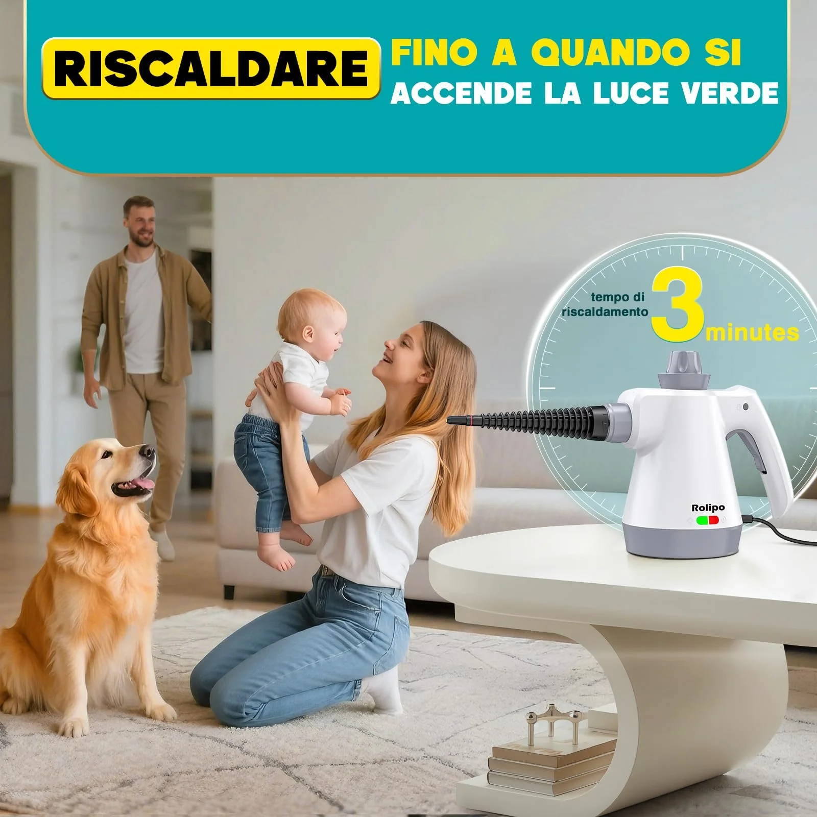 Портативний пароочисник Rolipo 12 аксесуарів, фото №7