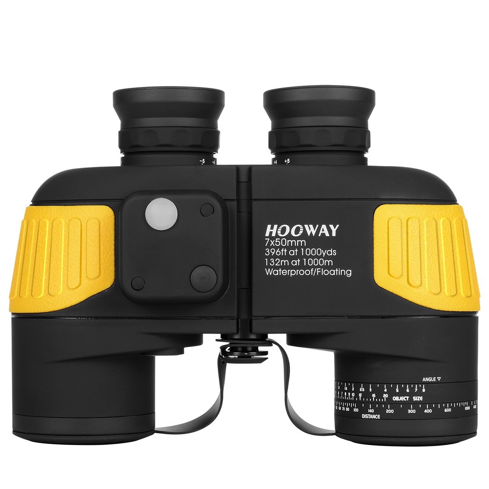Бінокль Hooway 7x50 з компасом та дальноміром Військовий Моряцький Водонепроникний, фото №1