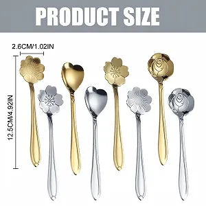 Ложка Типу Латте Маккіато Набір Gold and Silver 8 шт. Нержавіюча сталь synthetic.ua - Фото 1