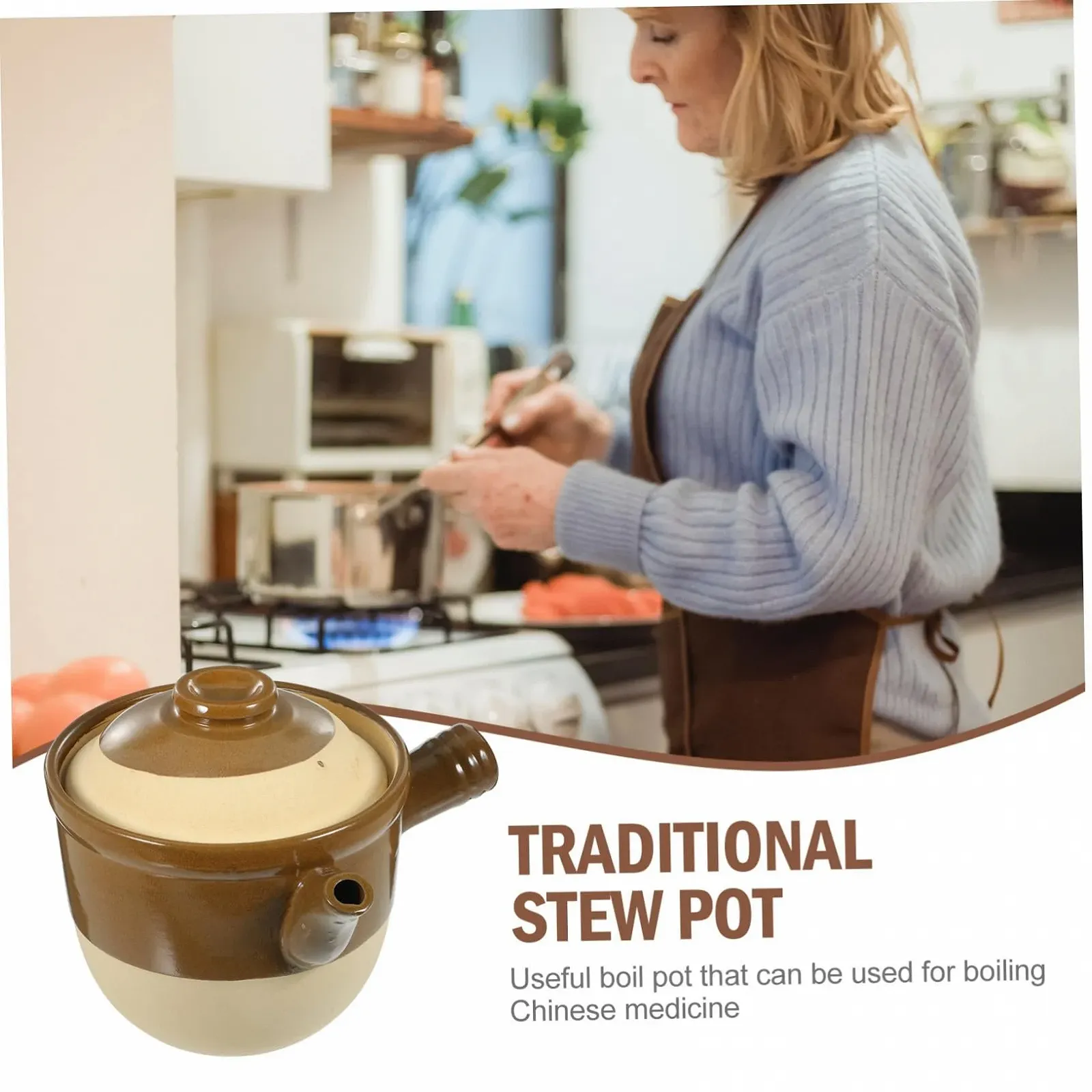 Ківш SOLUSTRE глиняний керамічний з кришкою, фото №7