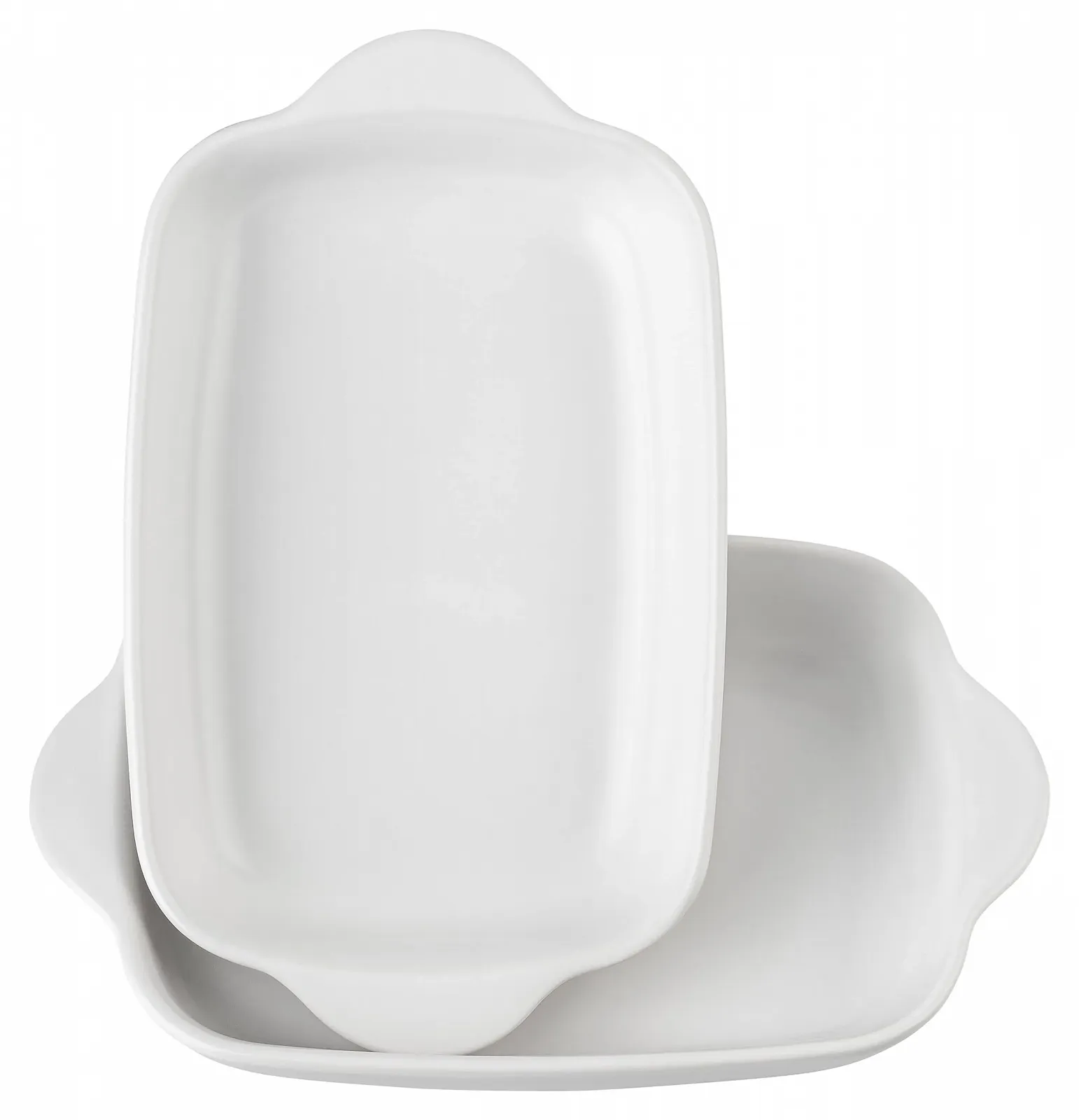 Форма для запекания керамическая Набор 2 шт 22x13x4 см Белая, фото №2 Форма для запекания керамическая Набор 2 шт 22x13x4 см Белая, фото №2