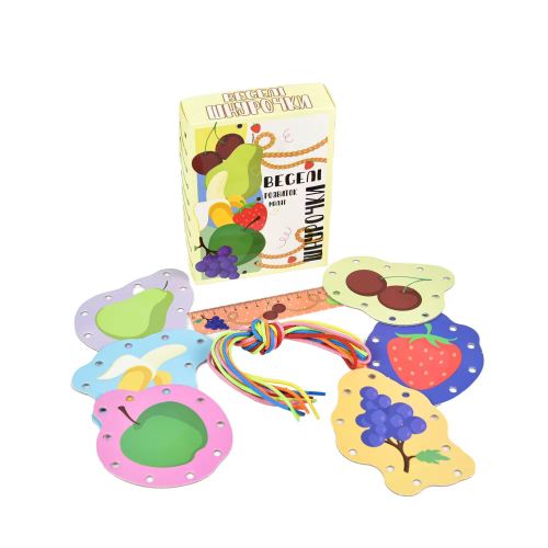 Настольная игра Веселые шнурочки фрукты укр [tsi239728-TSI], фото №1