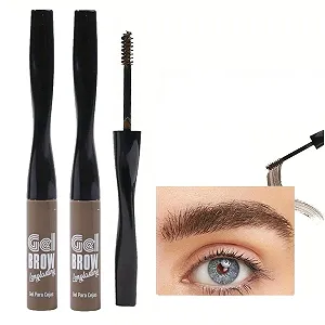 Туш для брів (2 шт.) гелева водостійка швидкосохнуча 02# Light Brown - Фото 1
