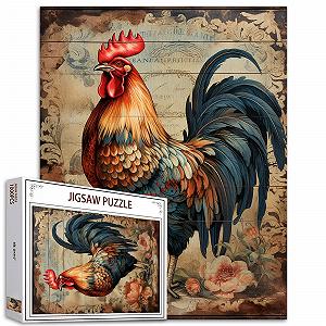 Пазл Tucocoo Rustic Rooster Animal Chicken 1000 элементов 70 x 50 см - Фото 1