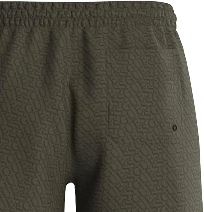 Мужские пляжные шорты Guess P87M оливевой - M, фото №4