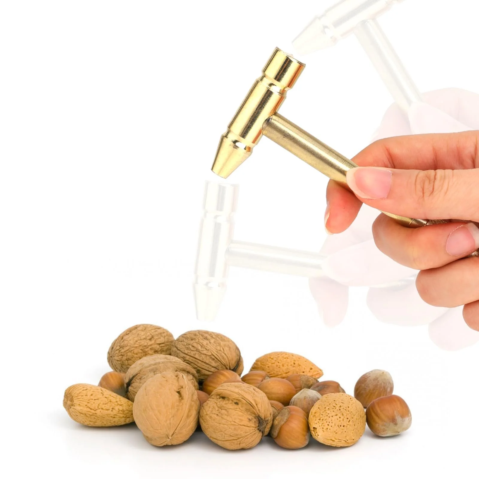 Мініатюрний молоток і набір викруток 6-в-1 для годинників золото, фото №4