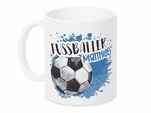 Детская Кружка GRAZDesign Футбольный Мяч Чёрный 330 мл - Фото 1