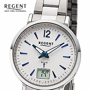 Женские часы Радио REGENT Металлический ремешок FR 267, Серебряный / серебряный, Браслет synthetic.ua - Фото 1