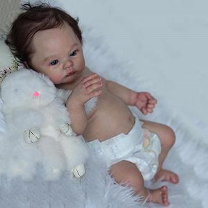 Кукла RXDOLL Anatomically Correct Baby Boy 18 Inch Soft Vinyl Full Body Silicone Reborn Realistic Newborn Weighted Blue Eyes - Фото 1