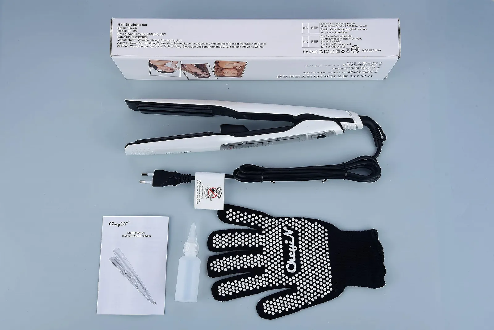 Паровой выпрямитель CkeyiN Professional Steam Ceramic 2-in-1 PTC Negative Ion 30s 100-230°C Белый, фото №12 Паровой выпрямитель CkeyiN Professional Steam Ceramic 2-in-1 PTC Negative Ion 30s 100-230°C Белый, фото №12