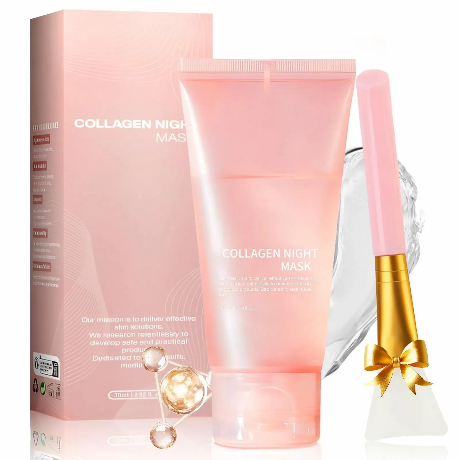 Маска Нічна Allony Collagen, для обличчя, пілінг, колагенова, органічна, для всіх типів шкіри, 75 мл, фото №1