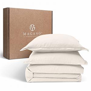 Постільна білизна Magano® Premium 155 x 220 см, Бежевий, Наволочка 80 x 80 см - Фото 1