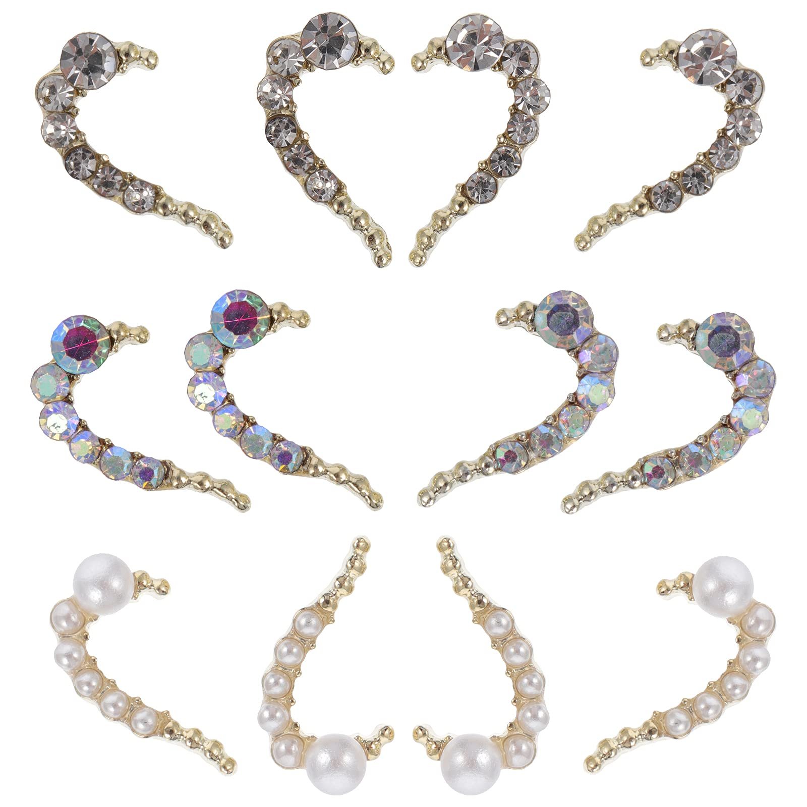 Стрази для нігтів Lurrose Прикраса для нігтів Серце, фото №4