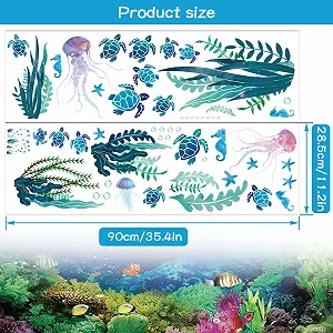 Наклейки на стіну BLMHTWO Sea Turtles 2 шт. synthetic.ua - Фото 1