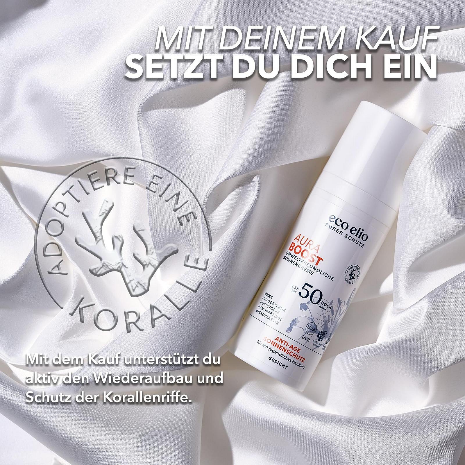 Солнцезащитный крем для лица eco elio Aura Boost SPF 50 50 мл, фото №8