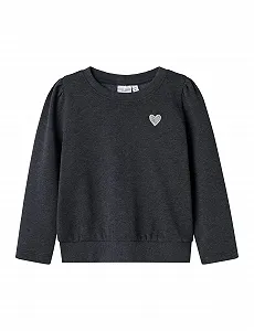 Свитшот NAME IT Nmfvima LS Nreg Sweat Bru для девочек - Фото 1
