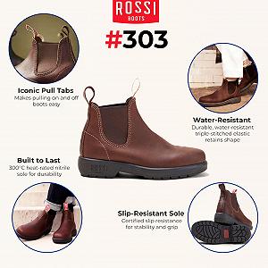 Челсі Rossi Endura 303 зі шкіри Infinity Leather робочі унісекс до щиколотки synthetic.ua - Фото 1