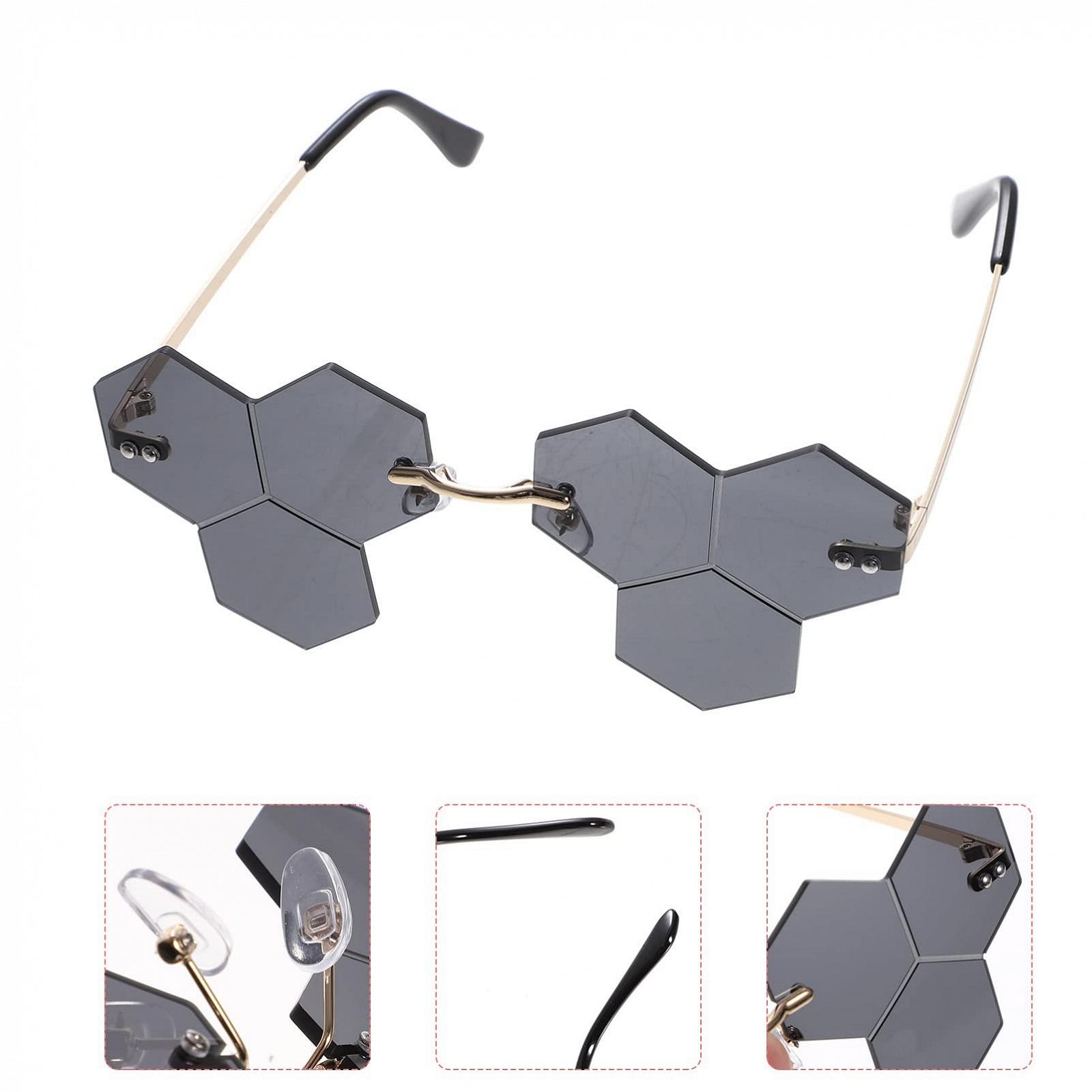 PACKOVE 4 пары многоцелевых солнцезащитных очков, большие безрамочные, фото №5