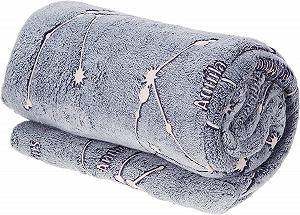 Одеяло Kanguru Флисовое Для двуспальной кровати Звезды, светящиеся в темноте Синий, 230 x 230 см synthetic.ua - Фото 1