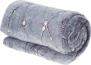 Одеяло Kanguru Флисовое Для двуспальной кровати Звезды, светящиеся в темноте Синий, 230 x 230 см synthetic.ua - Фото 1