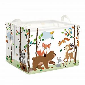 Корзина для игрушек HUUMONSS Детская Лесные звери Складная для мальчиков девочек Большая - Фото 1
