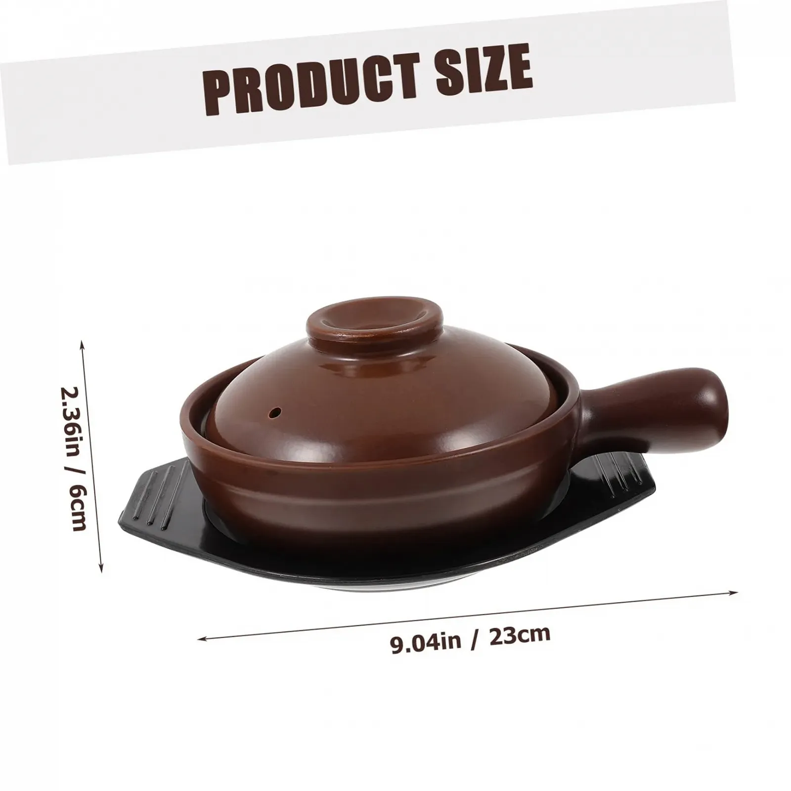 Горщик керамічний високотемпературний з ручкою, фото №2