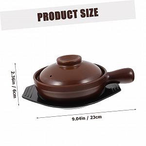 Горшок керамический высокотемпературный с ручкой synthetic.ua - Фото 1