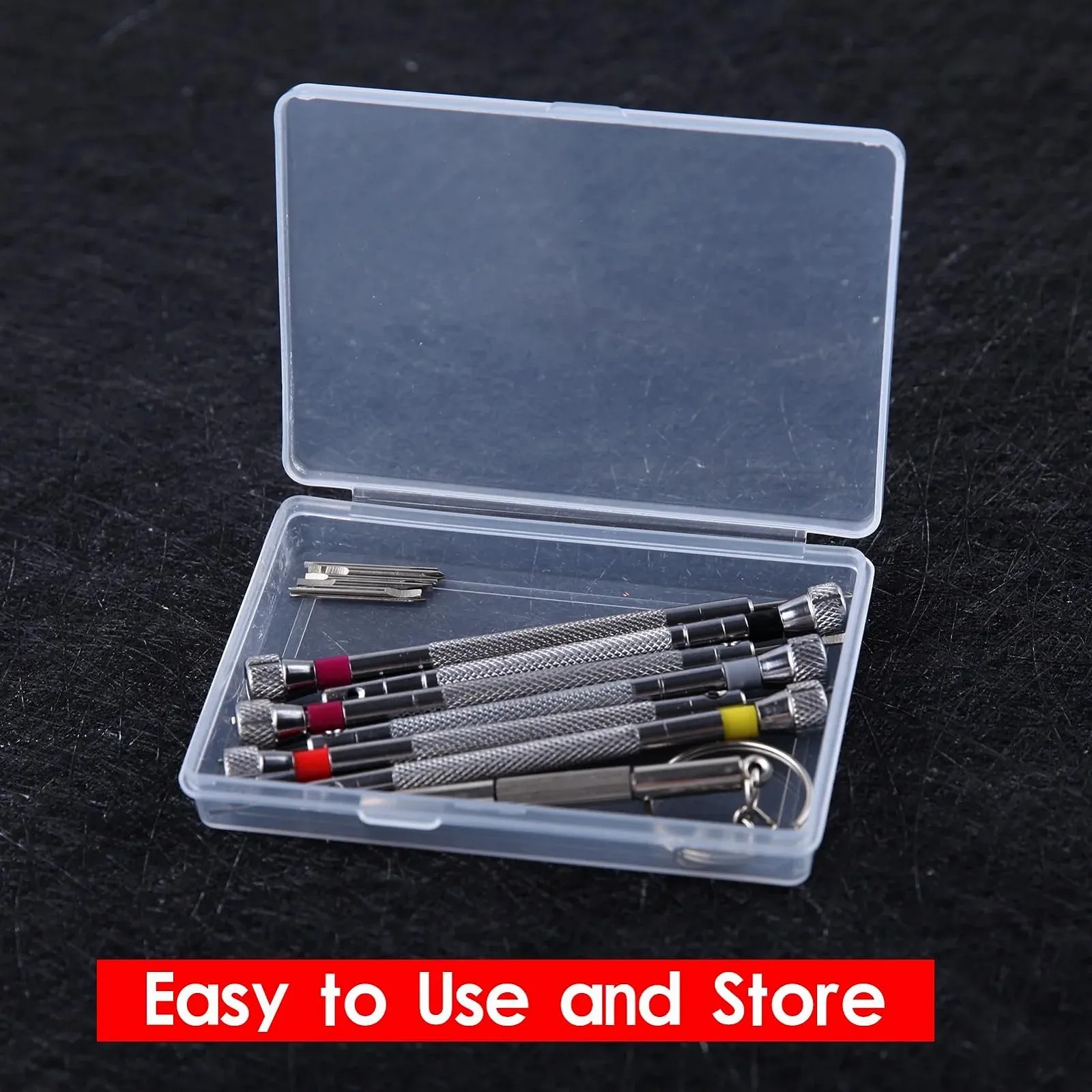 Набір викруток прецизійних мікро 0.8-1.6 мм 6 шт. із запасними лезами та кейсом, фото №7