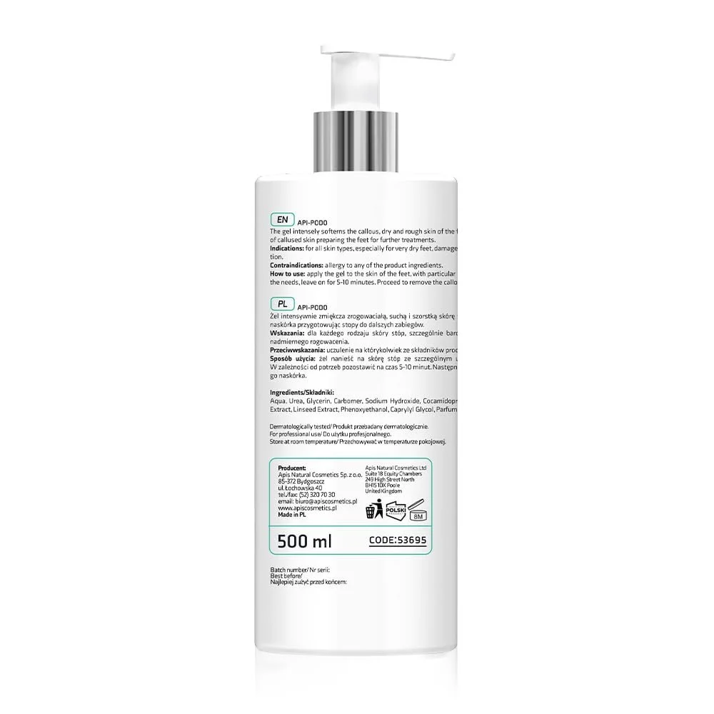 Крем для ног Apis API-PODO Intense Smoothing с 30% мочевины 500 мл, фото №2
