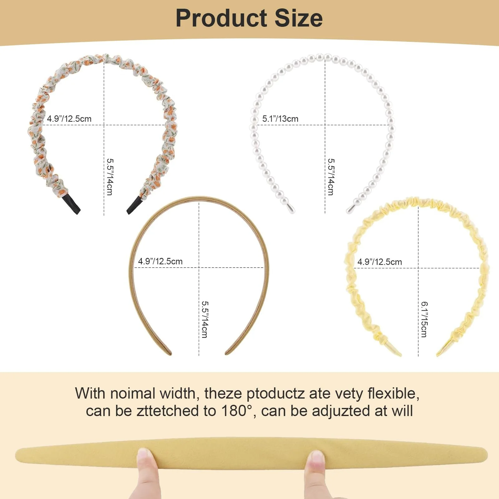 Набор обручей для волос 7 шт., фото №2