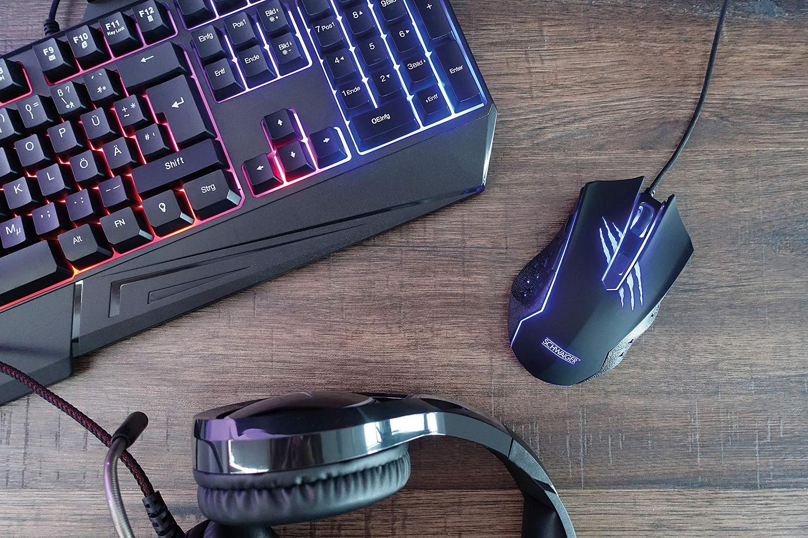 Мышь игровая SCHWAIGER, 6 кнопок, 4 уровня DPI до 3600 DPI, проводная, USB-A, кабель 1,6 м, нескользящая, эргономичная, для ПК, ноутбука, компьютера, Windows, Mac, Linux, Plug & Play, фото №5