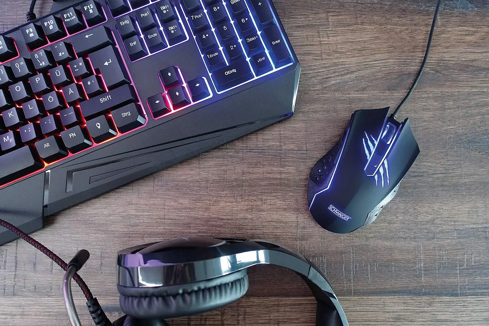 Мышь игровая SCHWAIGER, 6 кнопок, 4 уровня DPI до 3600 DPI, проводная, USB-A, кабель 1,6 м, нескользящая, эргономичная, для ПК, ноутбука, компьютера, Windows, Mac, Linux, Plug & Play, фото №5